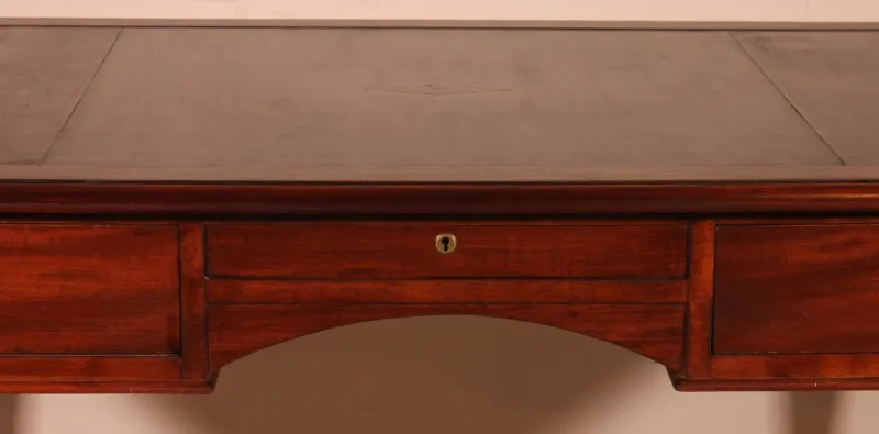 Pamono 19th Century Mahogany Two-Drawer Desk> Desks