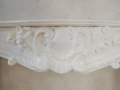 Discount Pamono 19th Century Mantlepiece of White Statuary in Bianco Carrara Marble