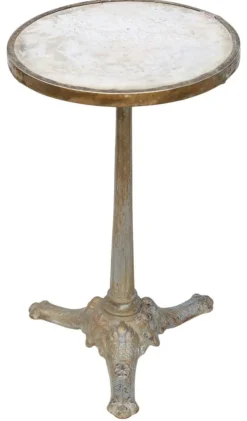 Outlet Pamono 19th Century Marble, Brass & Cast Iron Bistro Table, 1890s