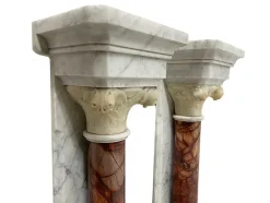 Pamono 19th Century Marble Half Wall Mounted Columns, Set of 2><noscript><img width=