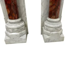Pamono 19th Century Marble Half Wall Mounted Columns, Set of 2><noscript><img width=