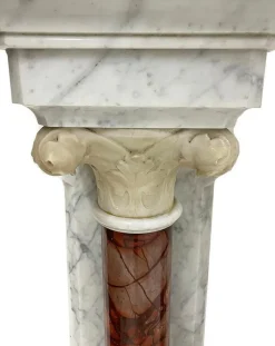 Pamono 19th Century Marble Half Wall Mounted Columns, Set of 2><noscript><img width=