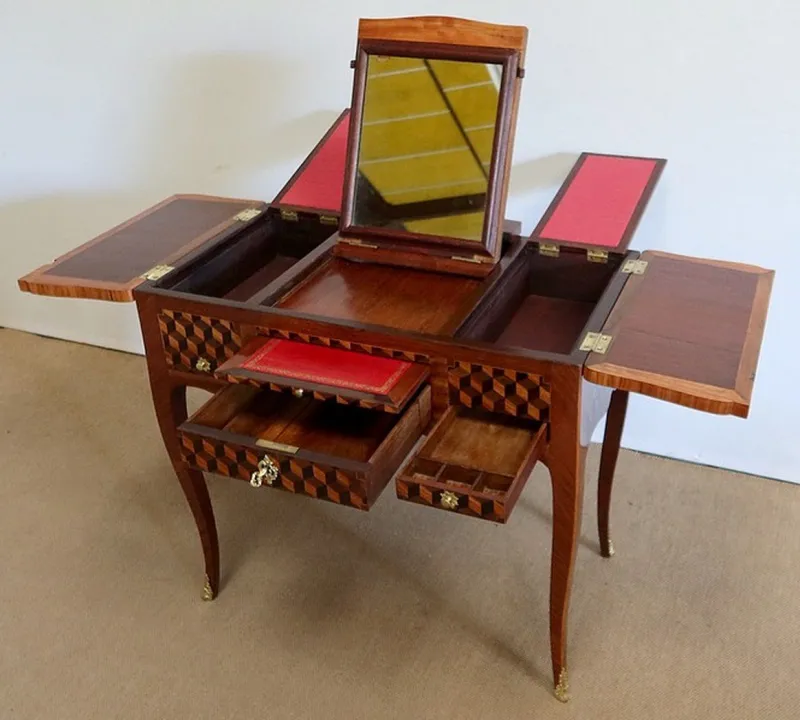 Pamono 18th Century Marquetry Dressing Table in Wood> Dressing Tables