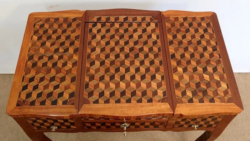 Pamono 18th Century Marquetry Dressing Table in Wood> Dressing Tables