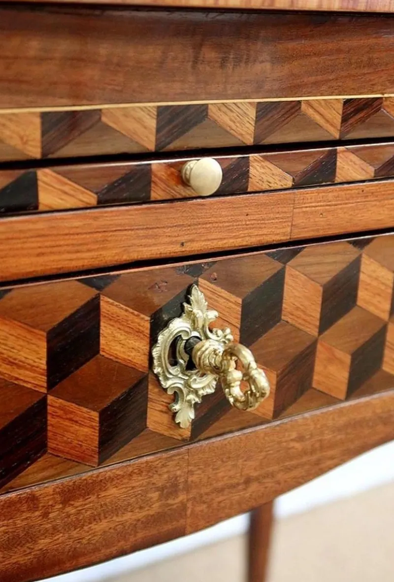 Pamono 18th Century Marquetry Dressing Table in Wood> Dressing Tables