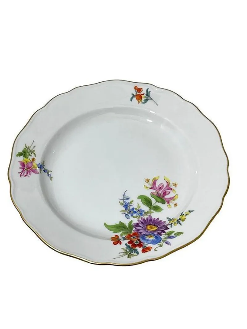 Pamono 20th Century Meissen Porcelain Set, Germany, Set of 14> Dinner Plates & Bowls