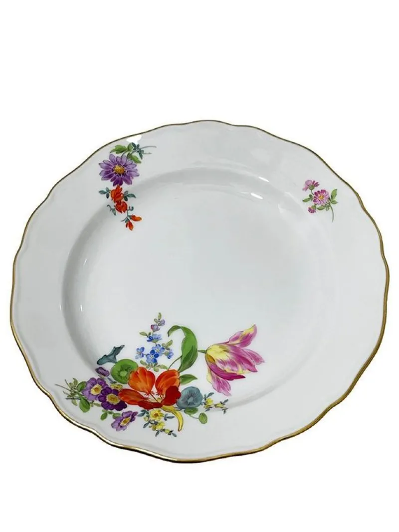Pamono 20th Century Meissen Porcelain Set, Germany, Set of 14> Dinner Plates & Bowls