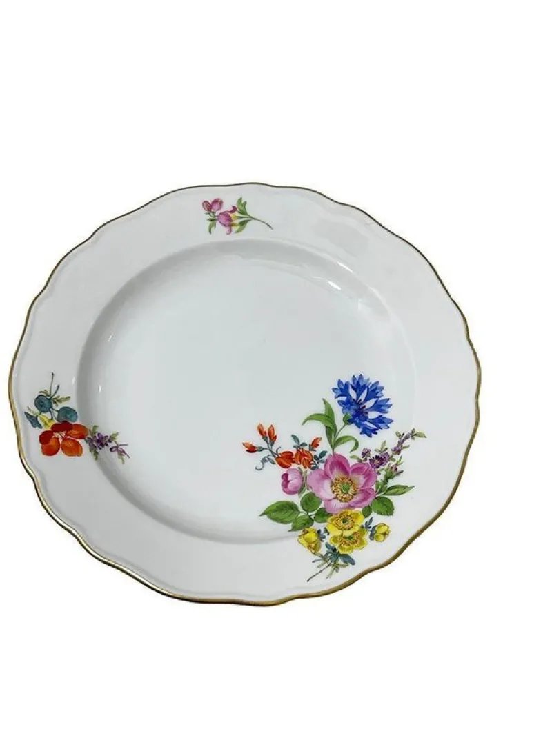 Pamono 20th Century Meissen Porcelain Set, Germany, Set of 14> Dinner Plates & Bowls