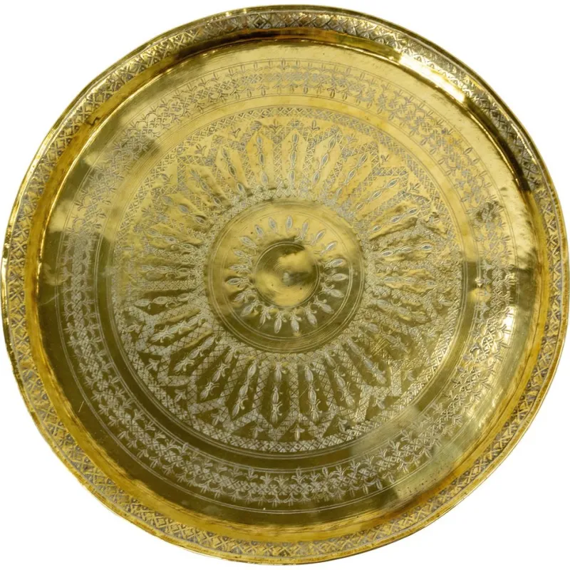 Pamono 20th Century Moroccan Moorish Polished Copper Tray> Trays