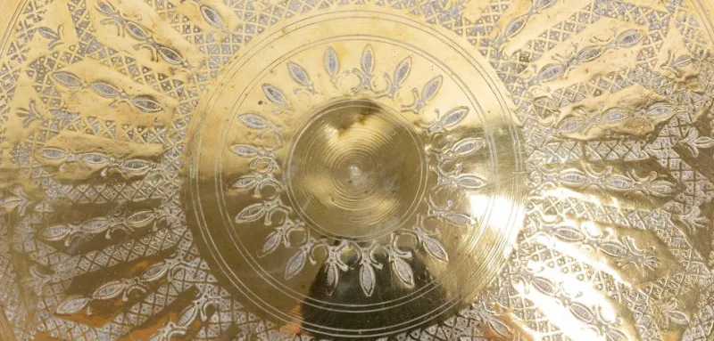 Pamono 20th Century Moroccan Moorish Polished Copper Tray> Trays
