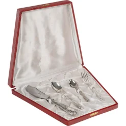 Pamono 19th Century Napoleon III Childrens Silver-Plated Cutlery Set> Cutlery & Serving Utensils
