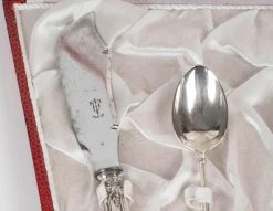 Pamono 19th Century Napoleon III Childrens Silver-Plated Cutlery Set><noscript><img width=
