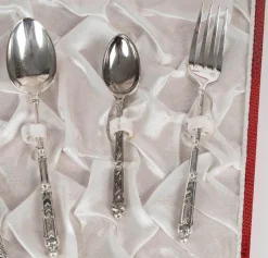 Pamono 19th Century Napoleon III Childrens Silver-Plated Cutlery Set><noscript><img width=