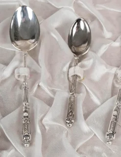 Pamono 19th Century Napoleon III Childrens Silver-Plated Cutlery Set><noscript><img width=
