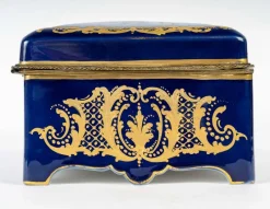 Outlet Pamono 19th Century Napoleon III Porcelain Box with Gilt Brass Mounting from Sèvres