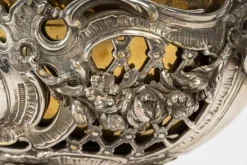 Pamono 19th Century Napoleon III Silver Plated Bronze Jardinière><noscript><img width=