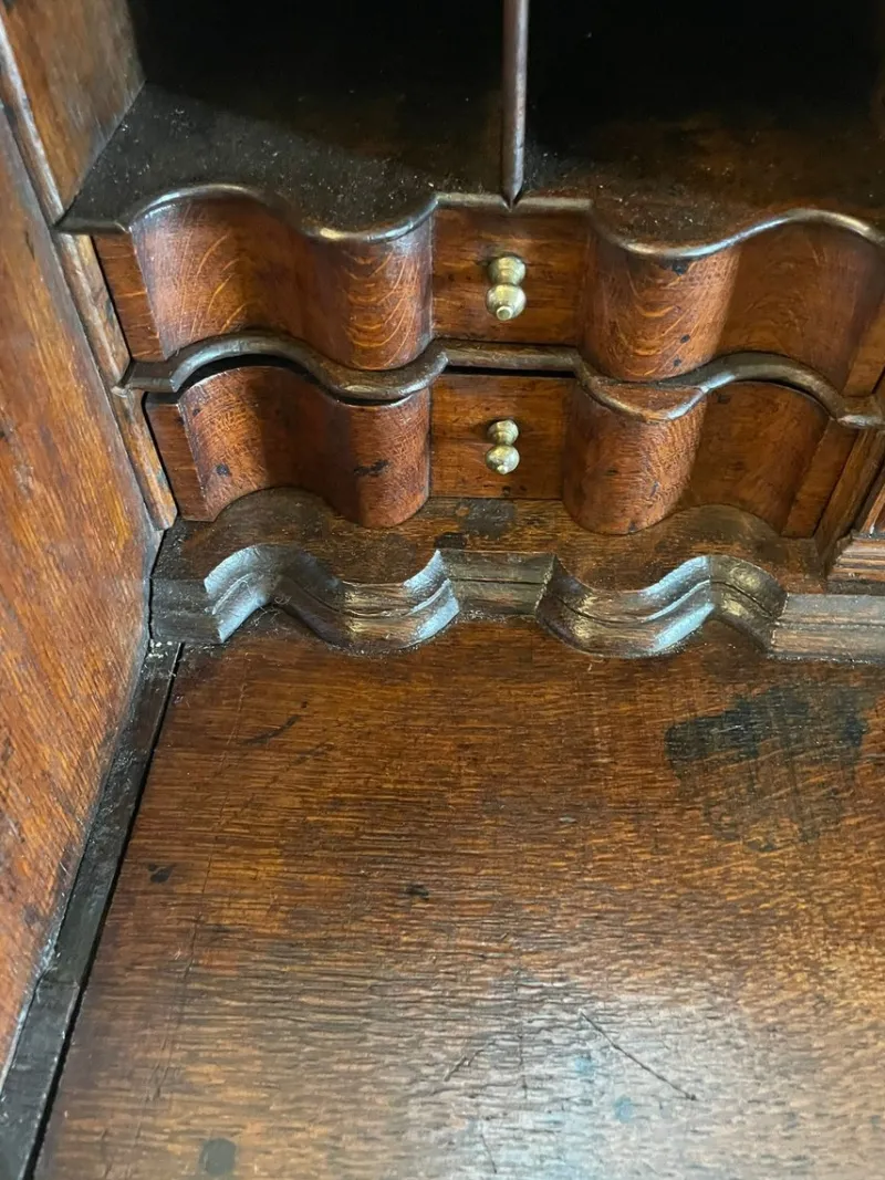 Discount Pamono 17th Century Oak Bureau with Interior, 1680s