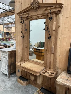 Pamono 19th Century Oak Entrance Checkroom><noscript><img width=