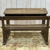 Sale Pamono 20th Century Oak School Desk with Porcelain Inkwells