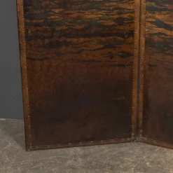 Pamono 20th Century Oil Painted on Leather Room Screen, 1920s><noscript><img width=