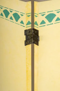 Pamono 20th Century Painted Wooden Folding Screen with 5 Panels><noscript><img width=