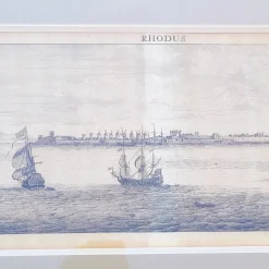 Best Pamono 19th Century Panoramic Views of Mediterranean Cities, Framed Engravings, Set of 6