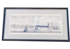 Best Pamono 19th Century Panoramic Views of Mediterranean Cities, Framed Engravings, Set of 6