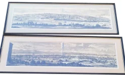 Outlet Pamono 19th Century Panoramic Views of Jerusalem in Scio, Framed Engravings, Set of 2