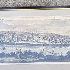 Outlet Pamono 19th Century Panoramic Views of Jerusalem in Scio, Framed Engravings, Set of 2