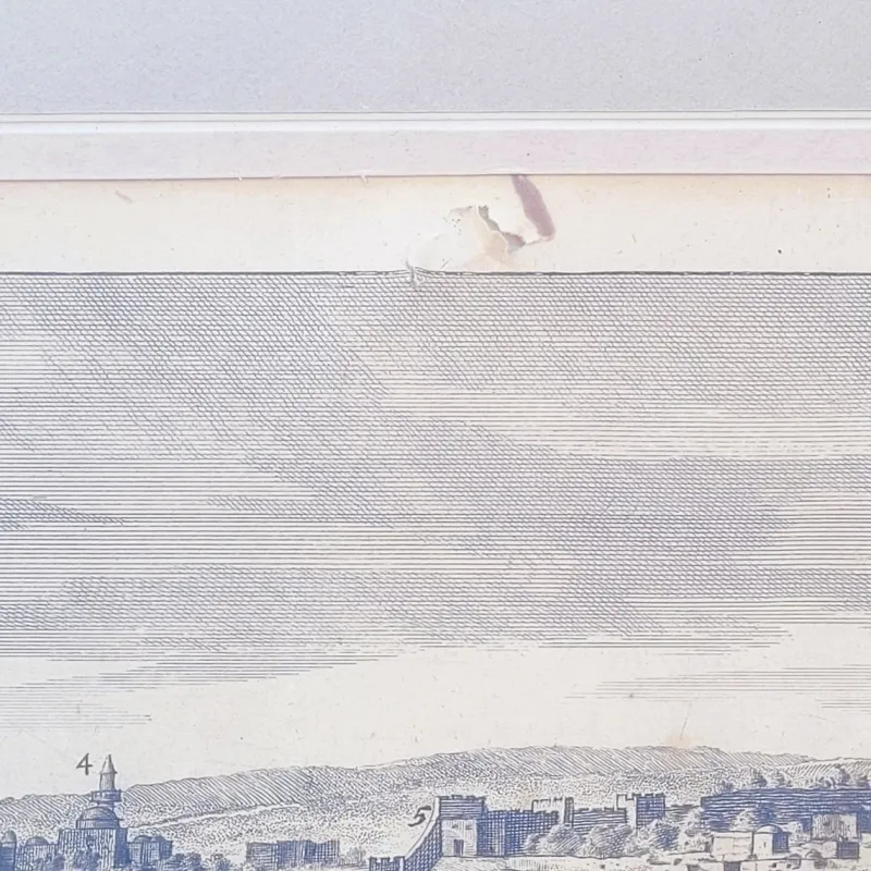 Outlet Pamono 19th Century Panoramic Views of Jerusalem in Scio, Framed Engravings, Set of 2