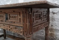 Pamono 17th Century Philip IV Spanish Table with Carved Herrerian Decor><noscript><img width=