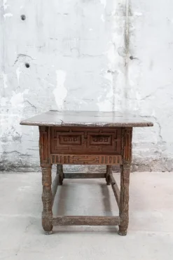 Pamono 17th Century Philip IV Spanish Table with Carved Herrerian Decor><noscript><img width=