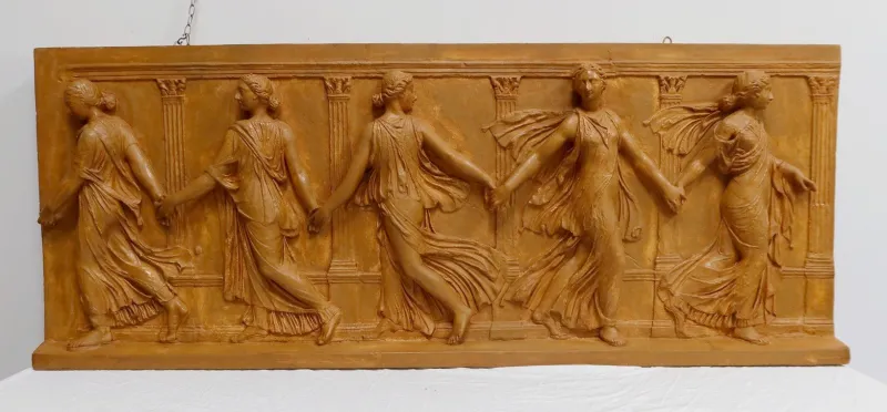 Pamono 19th Century Plaster High-Relief Sculpture Borghese Dancers> Architectural Elements