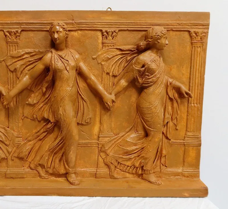 Pamono 19th Century Plaster High-Relief Sculpture Borghese Dancers> Architectural Elements