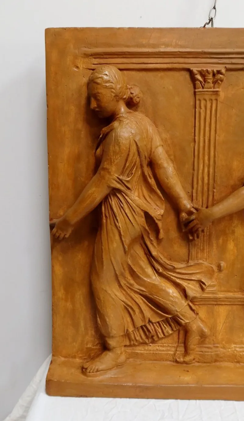Pamono 19th Century Plaster High-Relief Sculpture Borghese Dancers> Architectural Elements
