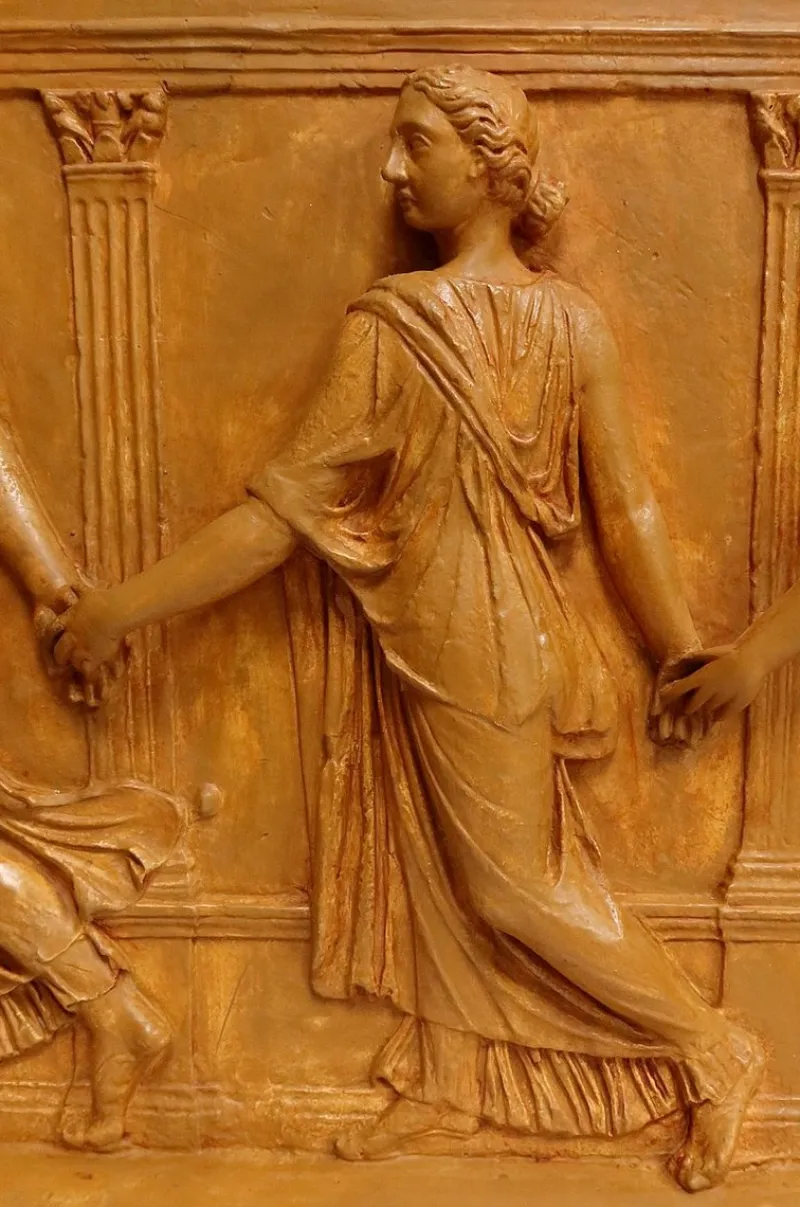 Pamono 19th Century Plaster High-Relief Sculpture Borghese Dancers> Architectural Elements