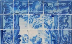 Pamono 18th Century Portuguese Tiles Panel with Angels Decor