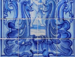 Pamono 18th Century Portuguese Tiles Panel with Angel Decor, Set of 24> Architectural Elements