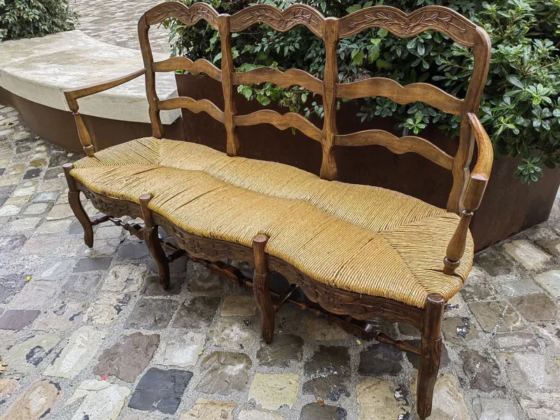 Outlet Pamono 19th Century Provencal 3-Seater Sofa in Walnut
