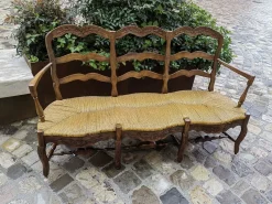 Outlet Pamono 19th Century Provencal 3-Seater Sofa in Walnut
