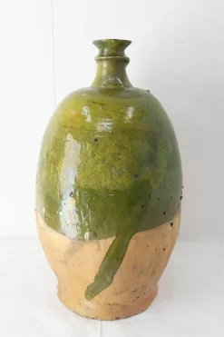 Pamono 19th Century Provencal Terracotta Oil Jar with Green Glaze><noscript><img width=