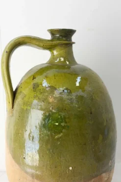 Pamono 19th Century Provencal Terracotta Oil Jar with Green Glaze><noscript><img width=