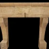 Clearance Pamono 20th Century Provincial Limestone Fireplace Mantle with Arched Legs