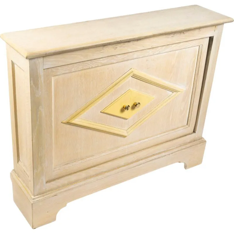 Pamono 20th Century Radiator Cover in Whitewashed and Painted Wood> Architectural Elements