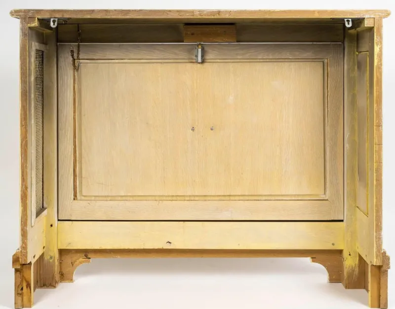 Pamono 20th Century Radiator Cover in Whitewashed and Painted Wood> Architectural Elements