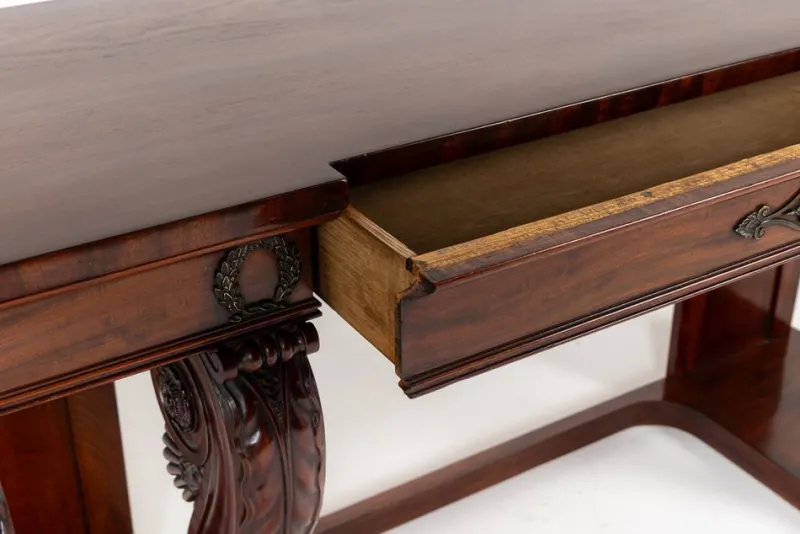 Pamono 19th Century Regency English Mahogany Serving Table> Console Tables