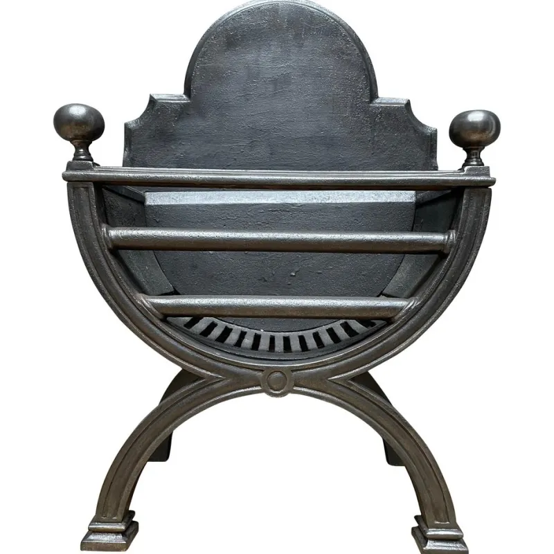 Best Pamono 19th Century Regency Style English Fire Grate in Polished Cast Iron
