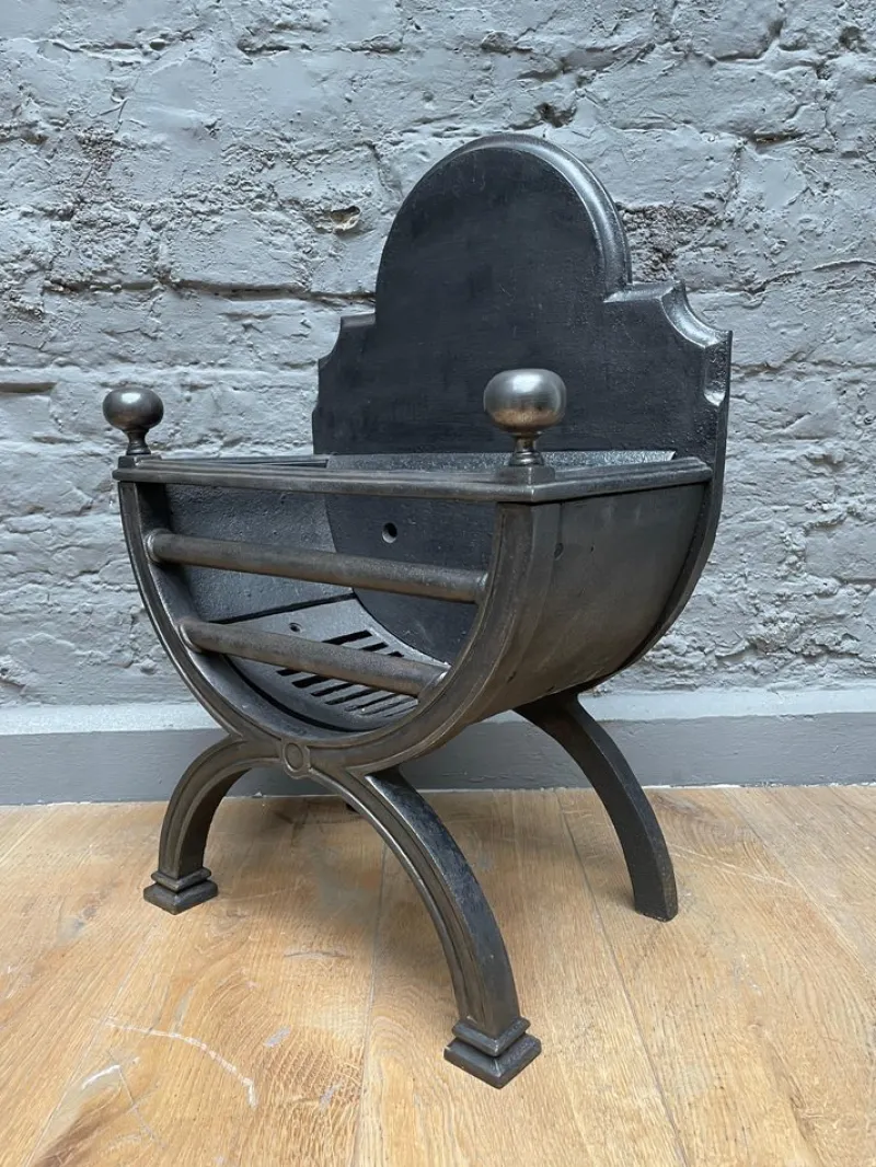 Best Pamono 19th Century Regency Style English Fire Grate in Polished Cast Iron