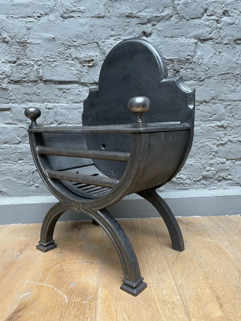 Best Pamono 19th Century Regency Style English Fire Grate in Polished Cast Iron