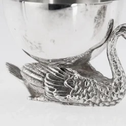 Discount Pamono 20th Century Silver Swan Shaped Salt & Spoon, London, 1992, Set of 2